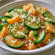 Cantaloupe and Cucumber Salad with Feta