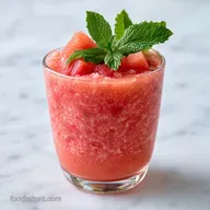 Cantaloupe Watermelon Smoothie with Mint