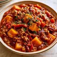 Fall Harvest Chili with Ground Turkey
