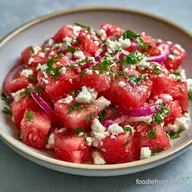 Feta Watermelon Salad in 15 Minutes