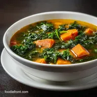 Soup with Kale and Sweet Potato: Silky Broth
