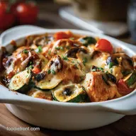 One Pan Chicken Zucchini Bake for 4 Servings
