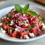 Simple Feta Watermelon Salad in 15 Min