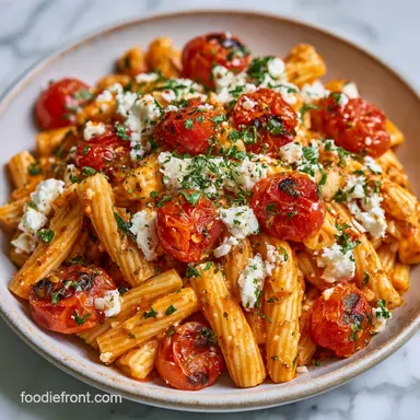 Baked Feta Pasta Recipe for 8 Servings Recipe Card