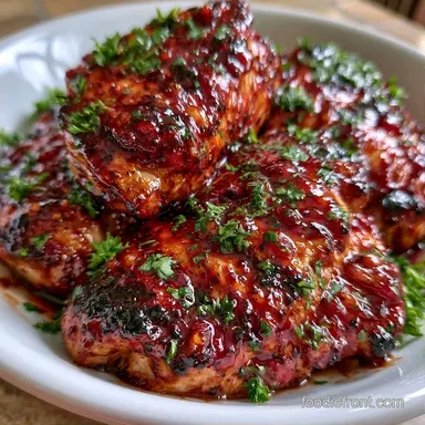 Balsamic Watermelon Glazed Chicken for 4 Recipe Card