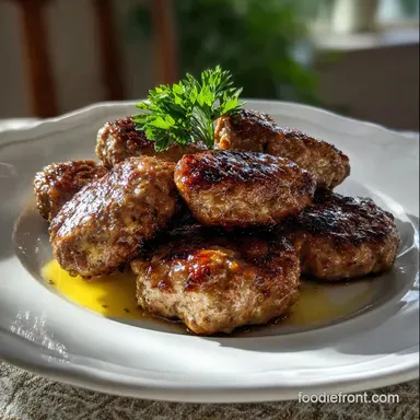 Beef Breakfast Sausage: Mahogany-Crusted Recipe Card