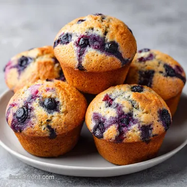 Blueberry Protein Muffins in 30 Minutes: Soft and Tender Recipe Card