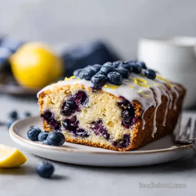 Moist Blueberry Zucchini Bread with a Lemon Glaze Baked for 12
