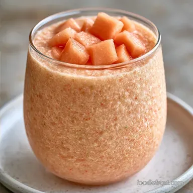 Creamy Cantaloupe and Banana Smoothie