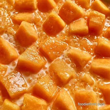Cantaloupe Sago Dessert with Coconut Milk Recipe Card