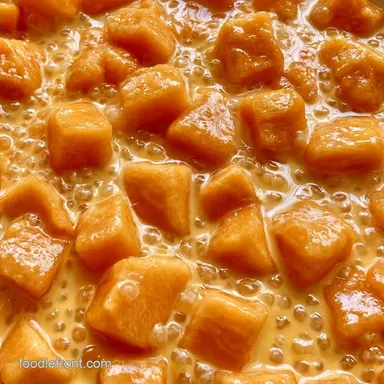 Cantaloupe Sago Dessert with Coconut Milk
