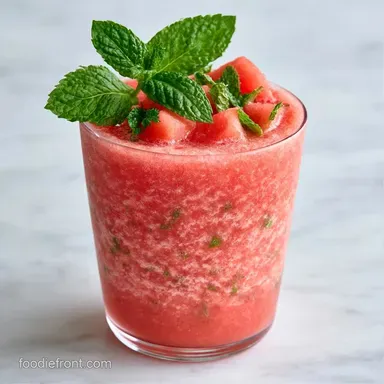 Cantaloupe Watermelon Smoothie with Mint Recipe Card