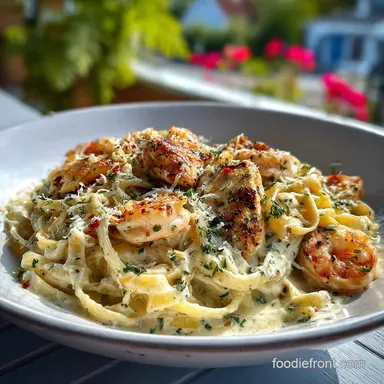 Chicken Shrimp Alfredo in 30 Minutes