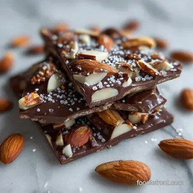Chocolate Almond Bark for 24 Servings Recipe Card