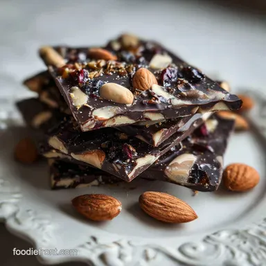 Chocolate Almond Bark: No-Bake Dark Chocolate Recipe