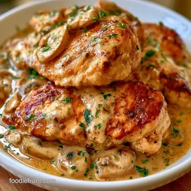 Chicken Mushroom Dijon for 4 Servings Recipe Card