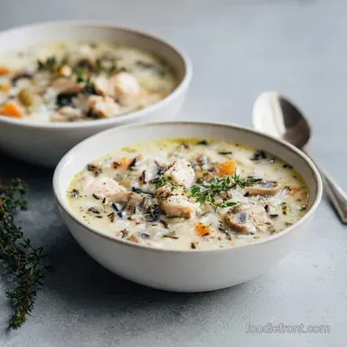 Chicken and Wild Rice Soup for 6 Servings Recipe Card