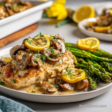 Creamy Mushroom Chicken in 30 Minutes: Pan-Seared and Silky Recipe Card