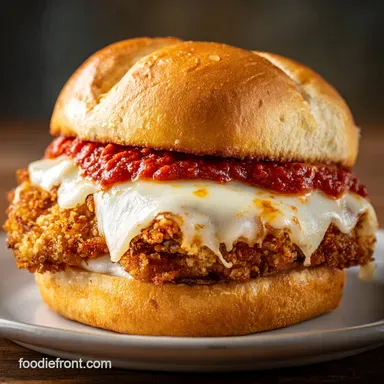 Chicken Parm Sandwich Recipe for 4 Servings Recipe Card