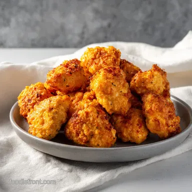 Chicken Bites: Crispy High Protein Keto Nuggets for 4 Servings Recipe Card