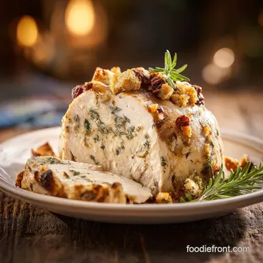 Turkey Breast and Stuffing in Crock Pot with Herbs for 7 Servings