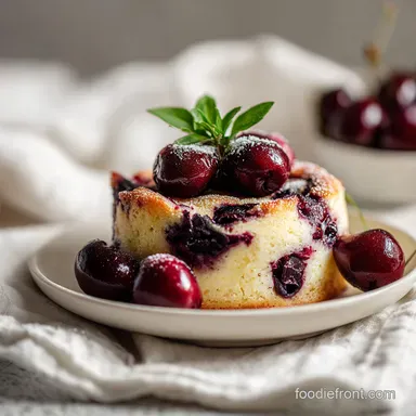 Cherry Clafoutis Recipe: Silky French Custard Recipe Card