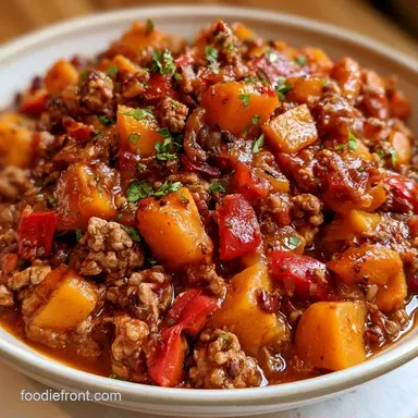 Fall Harvest Chili with Ground Turkey Recipe Card