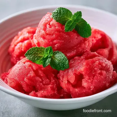 Watermelon Sorbet for 4 Servings Recipe Card