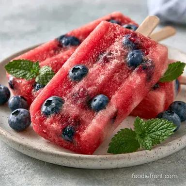Watermelon Popsicles in 10 Minutes Recipe Card