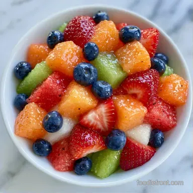 Fruit Salad with Cantaloupe in 10 Minutes Recipe Card