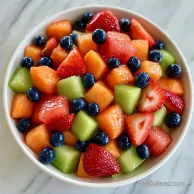 Fruit Salad with Cantaloupe in 10 Minutes