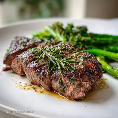 Beef Flat Iron Recipe with Garlic in 18 Minutes