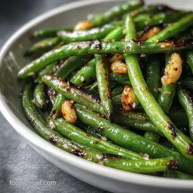 Garlic Green Beans to Serve with Chicken and Dumplings in 18 Minutes Recipe Card