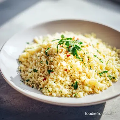 Garlic Parmesan Couscous Recipe in 15 Minutes Recipe Card