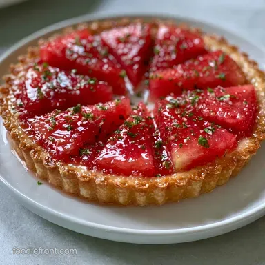 Glazed Watermelon Tart for 12 Servings Recipe Card