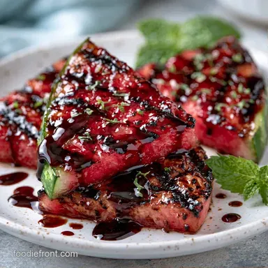 Grilled Watermelon Steaks in 20 Minutes Recipe Card
