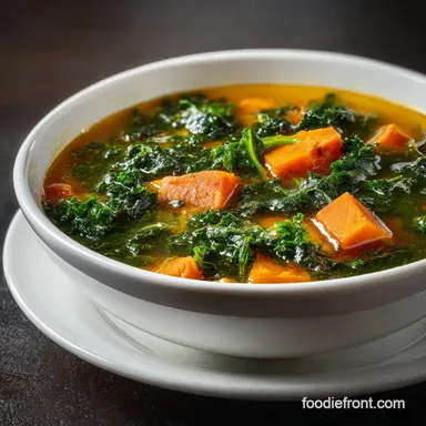 Soup with Kale and Sweet Potato in 30 Minutes