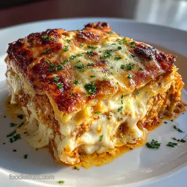 Lasagna Cooked at 350 with Meat - Oven Baked & Cheese Ready Recipe Card