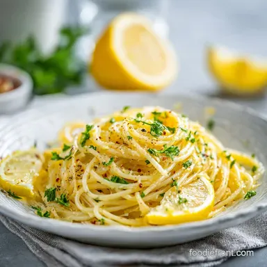 Lemon Garlic Spaghetti with Silky Butter Sauce in 15 Minutes Recipe Card