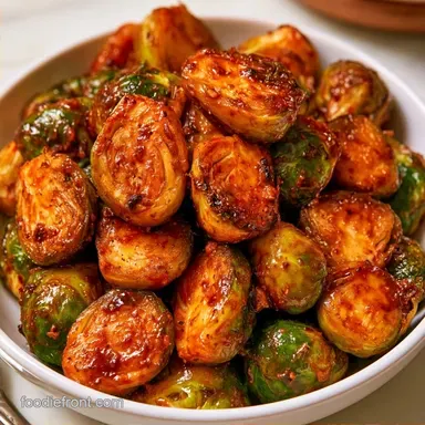Crispy Maple Balsamic Brussels Sprouts
