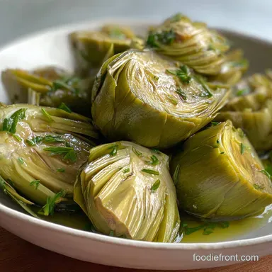 Marinated Artichoke Hearts Recipe - Vibrant Flavor Infused Recipe Card