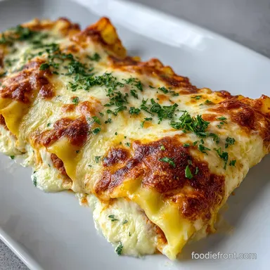 Meat Manicotti - Baked Beef & Cheese Recipe Recipe Card