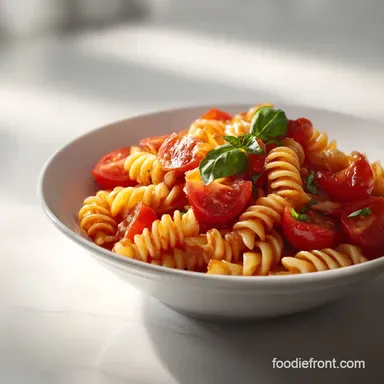 One Pot Pasta Recipe with Tomato and Basil in 22 Min