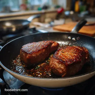 Pan Seared Steak Recipe: Juicy Steak Stove Method Recipe Card