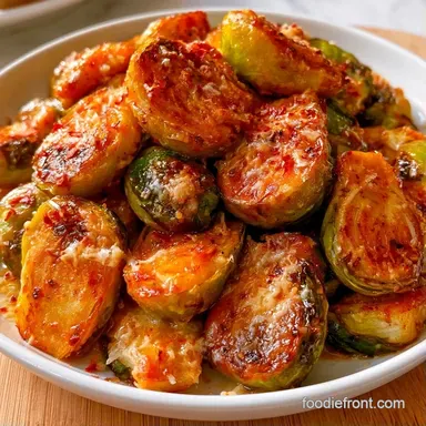 Crispy Parmesan Brussels Sprouts Recipe Card