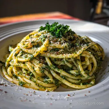 Pesto Alfredo Pasta in 25 Minutes - Creamy & Flavorful Recipe Card