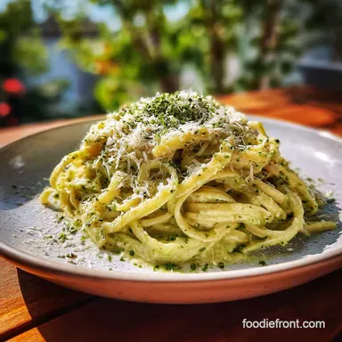 Pesto Alfredo Pasta in 25 Minutes - Creamy & Flavorful