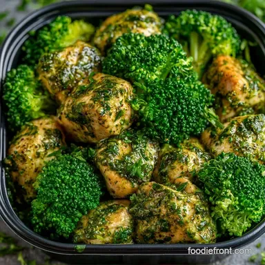 Adult Bento Box with Basil Pesto Recipe Card