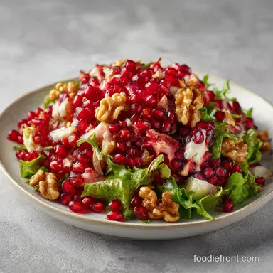 Pomegranate Christmas Salad with Honey Mustard Dressing in 15 Minutes