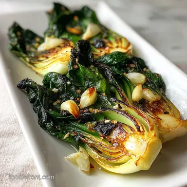 Roasted Bok Choy Recipe with Garlic in 17 Minutes